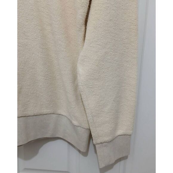J wanderson mens large beige hoodie pullover sweatshirt cream - Picture 3 of 9